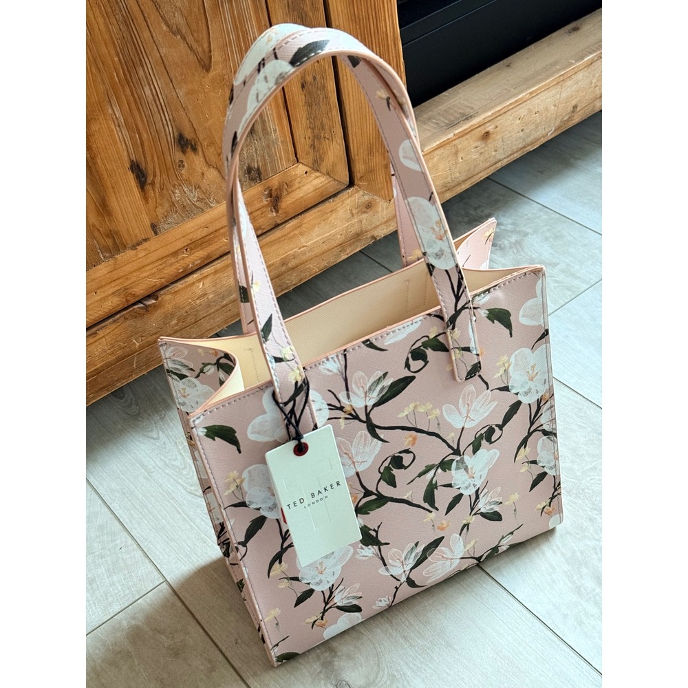 Ted Baker London "The Icon" Pink Floral Tote  Bag NWT - Picture 5 of 13